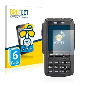 Parte frontal de un envase de producto con el logotipo de la marca BROTECT. Al lado se muestra el dispositivo AnyTone BT-01 co