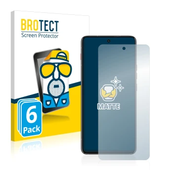 Parte frontal de un envase de producto con el logotipo de la marca BROTECT. Al lado se muestra el dispositivo Motorola ThinkPh