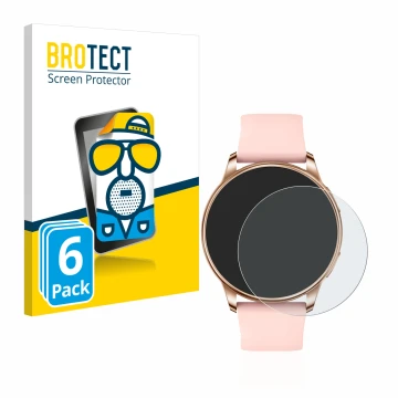 Parte frontal de un envase de producto con el logotipo de la marca BROTECT. Al lado se muestra el dispositivo Levowatch F2 con