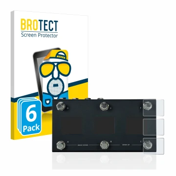 Parte frontal de un envase de producto con el logotipo de la marca BROTECT. Al lado se muestra el dispositivo Morningstar MC6 