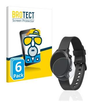 Parte frontal de un envase de producto con el logotipo de la marca BROTECT. Al lado se muestra el dispositivo Doro Watch con s