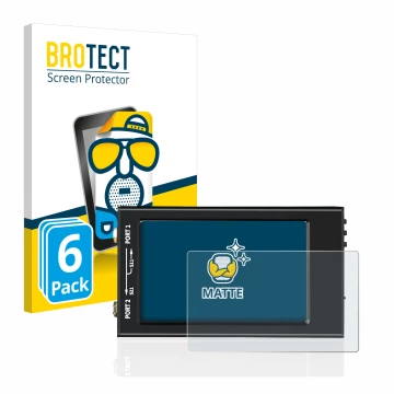 Parte frontal de un envase de producto con el logotipo de la marca BROTECT. Al lado se muestra el dispositivo SDRGEEK NanoVNA-