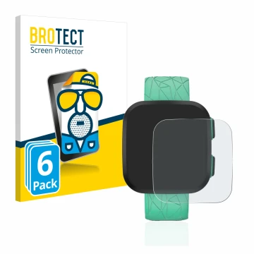 Parte frontal de un envase de producto con el logotipo de la marca BROTECT. Al lado se muestra el dispositivo Garmin Bounce co