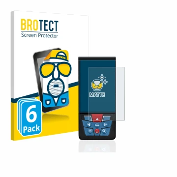 Parte frontal de un envase de producto con el logotipo de la marca BROTECT. Al lado se muestra el dispositivo Bosch GLM 100-25