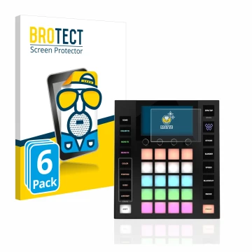 Parte frontal de un envase de producto con el logotipo de la marca BROTECT. Al lado se muestra el dispositivo Wolfmix W1 con s