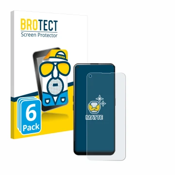 Parte frontal de un envase de producto con el logotipo de la marca BROTECT. Al lado se muestra el dispositivo Unihertz Luna co