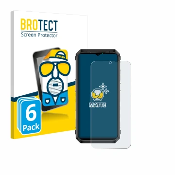 Parte frontal de un envase de producto con el logotipo de la marca BROTECT. Al lado se muestra el dispositivo Ulefone Power Ar