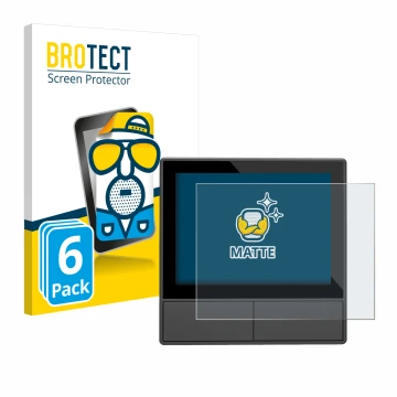 Parte frontal de un envase de producto con el logotipo de la marca BROTECT. Al lado se muestra el dispositivo SONOFF NSPanel S
