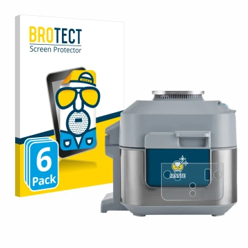 Parte frontal de un envase de producto con el logotipo de la marca BROTECT. Al lado se muestra el dispositivo Ninja Speedi Rap