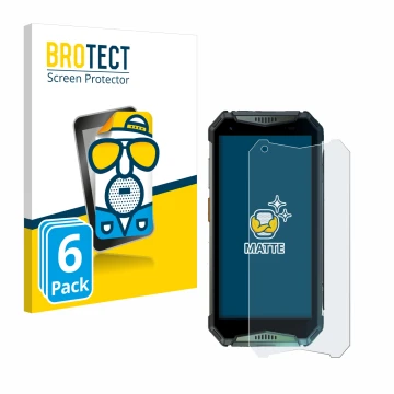 Parte frontal de un envase de producto con el logotipo de la marca BROTECT. Al lado se muestra el dispositivo Ulefone Armor 20
