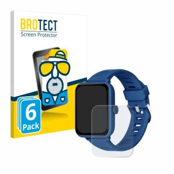 Parte frontal de un envase de producto con el logotipo de la marca BROTECT. Al lado se muestra el dispositivo Biggerfive BW01 