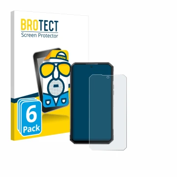 Parte frontal de un envase de producto con el logotipo de la marca BROTECT. Al lado se muestra el dispositivo Oukitel WP30 Pro