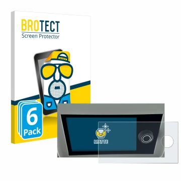 Parte frontal de un envase de producto con el logotipo de la marca BROTECT. Al lado se muestra el dispositivo Volkswagen Calif