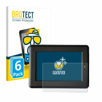 Parte frontal de un envase de producto con el logotipo de la marca BROTECT. Al lado se muestra el dispositivo XC Tracer Maxx I