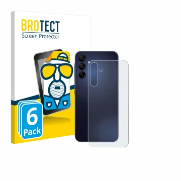 Parte frontal de un envase de producto con el logotipo de la marca BROTECT. Al lado se muestra el dispositivo Samsung Galaxy A