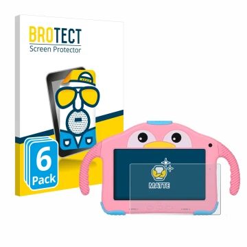 Parte frontal de un envase de producto con el logotipo de la marca BROTECT. Al lado se muestra el dispositivo okulaku KIDS03-P