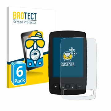 Parte frontal de un envase de producto con el logotipo de la marca BROTECT. Al lado se muestra el dispositivo TwoNav Aventura 