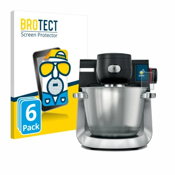 Parte frontal de un envase de producto con el logotipo de la marca BROTECT. Al lado se muestra el dispositivo Bosch MUM Serie 