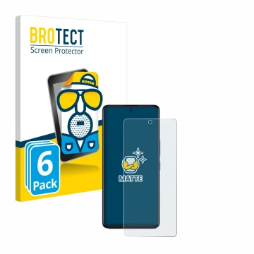 Parte frontal de un envase de producto con el logotipo de la marca BROTECT. Al lado se muestra el dispositivo Infinix GT 20 Pr