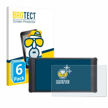 Parte frontal de un envase de producto con el logotipo de la marca BROTECT. Al lado se muestra el dispositivo Portkeys PT6 con