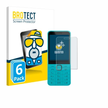 Parte frontal de un envase de producto con el logotipo de la marca BROTECT. Al lado se muestra el dispositivo Nokia 235 4G (20