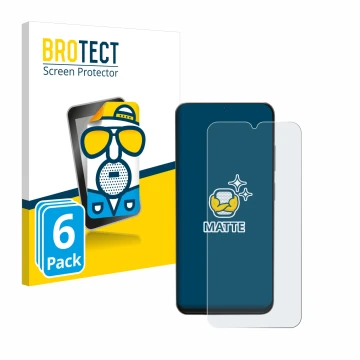 Parte frontal de un envase de producto con el logotipo de la marca BROTECT. Al lado se muestra el dispositivo Doogee N55 Pro c