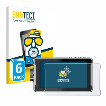 Parte frontal de un envase de producto con el logotipo de la marca BROTECT. Al lado se muestra el dispositivo Viltrox DC-550 P