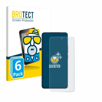 Parte frontal de un envase de producto con el logotipo de la marca BROTECT. Al lado se muestra el dispositivo Xiaomi Poco F6 P