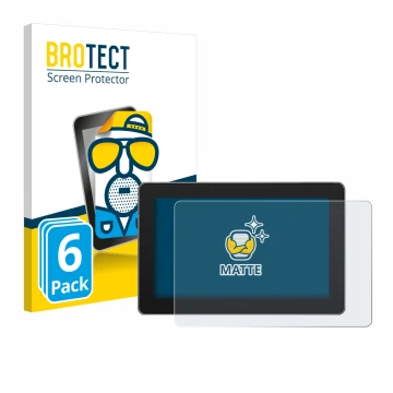 Parte frontal de un envase de producto con el logotipo de la marca BROTECT. Al lado se muestra el dispositivo SmallHD Indie 5 