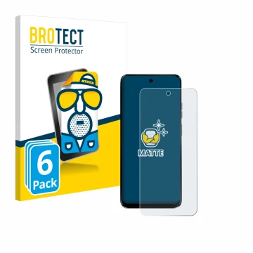 Parte frontal de un envase de producto con el logotipo de la marca BROTECT. Al lado se muestra el dispositivo Motorola G34 5G 