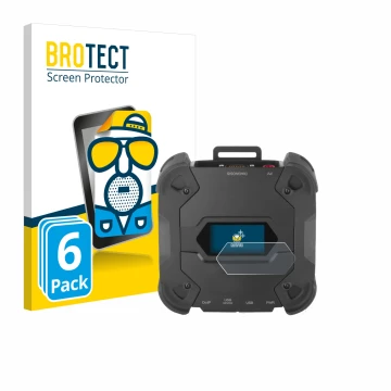 Parte frontal de un envase de producto con el logotipo de la marca BROTECT. Al lado se muestra el dispositivo Texa TXT MULTIHU