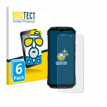 Parte frontal de un envase de producto con el logotipo de la marca BROTECT. Al lado se muestra el dispositivo Doogee V Max Plu