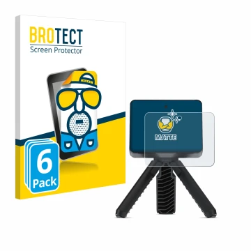 Parte frontal de un envase de producto con el logotipo de la marca BROTECT. Al lado se muestra el dispositivo Garmin Approach 