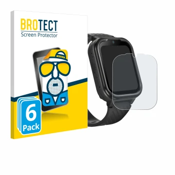 Parte frontal de un envase de producto con el logotipo de la marca BROTECT. Al lado se muestra el dispositivo RAYOFI Kids Smar
