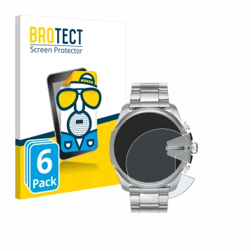 Parte frontal de un envase de producto con el logotipo de la marca BROTECT. Al lado se muestra el dispositivo Diesel Mega Chie
