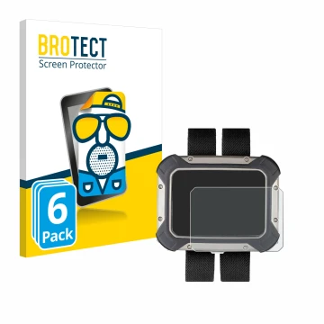 Parte frontal de un envase de producto con el logotipo de la marca BROTECT. Al lado se muestra el dispositivo Apeks DSX con su