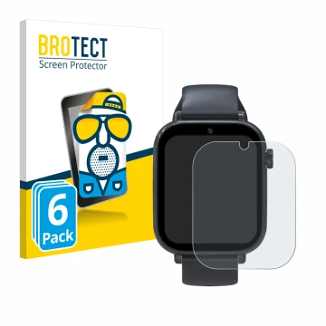 Parte frontal de un envase de producto con el logotipo de la marca BROTECT. Al lado se muestra el dispositivo Forever Kids Sma