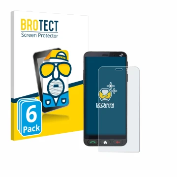 Parte frontal de un envase de producto con el logotipo de la marca BROTECT. Al lado se muestra el dispositivo Brondi Amico Ver