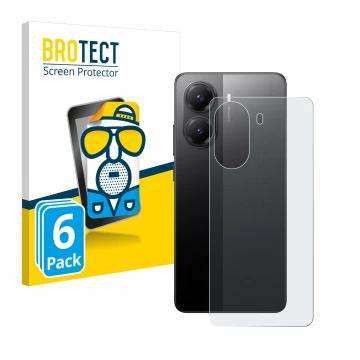 Parte frontal de un envase de producto con el logotipo de la marca BROTECT. Al lado se muestra el dispositivo Xiaomi Poco X7 P