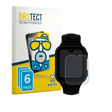 Parte frontal de un envase de producto con el logotipo de la marca BROTECT. Al lado se muestra el dispositivo Garett Kids Vibe