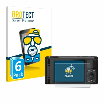Parte frontal de un envase de producto con el logotipo de la marca BROTECT. Al lado se muestra el dispositivo Yashica City 100
