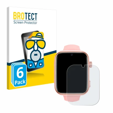 Parte frontal de un envase de producto con el logotipo de la marca BROTECT. Al lado se muestra el dispositivo Banlvs Kids Smar