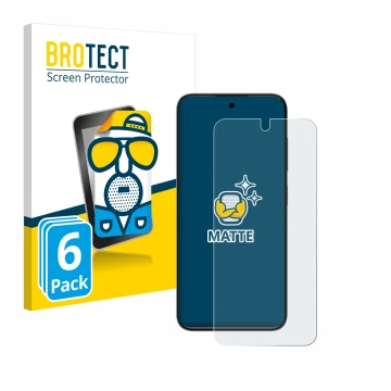 Parte frontal de un envase de producto con el logotipo de la marca BROTECT. Al lado se muestra el dispositivo ZTE Blade V70 Vi