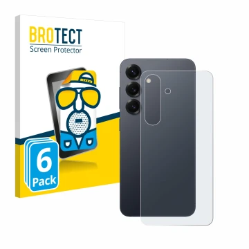 Parte frontal de un envase de producto con el logotipo de la marca BROTECT. Al lado se muestra el dispositivo Samsung Galaxy S