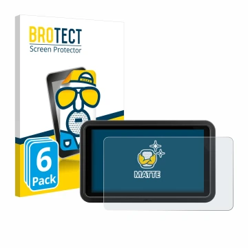 Parte frontal de un envase de producto con el logotipo de la marca BROTECT. Al lado se muestra el dispositivo Atomos Shinobi G