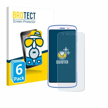 Parte frontal de un envase de producto con el logotipo de la marca BROTECT. Al lado se muestra el dispositivo Zebra HC 25 con 