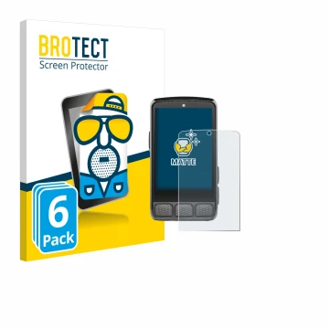 Parte frontal de un envase de producto con el logotipo de la marca BROTECT. Al lado se muestra el dispositivo Wahoo Elemnt Roa