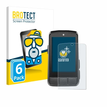 Parte frontal de un envase de producto con el logotipo de la marca BROTECT. Al lado se muestra el dispositivo Wahoo Elemnt Bol