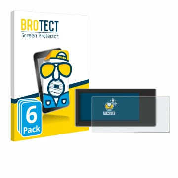Parte frontal de un envase de producto con el logotipo de la marca BROTECT. Al lado se muestra el dispositivo Acta Berg Radio 