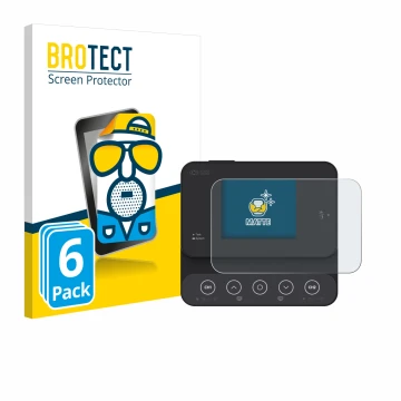 Parte frontal de un envase de producto con el logotipo de la marca BROTECT. Al lado se muestra el dispositivo ISDT K2Zip con s